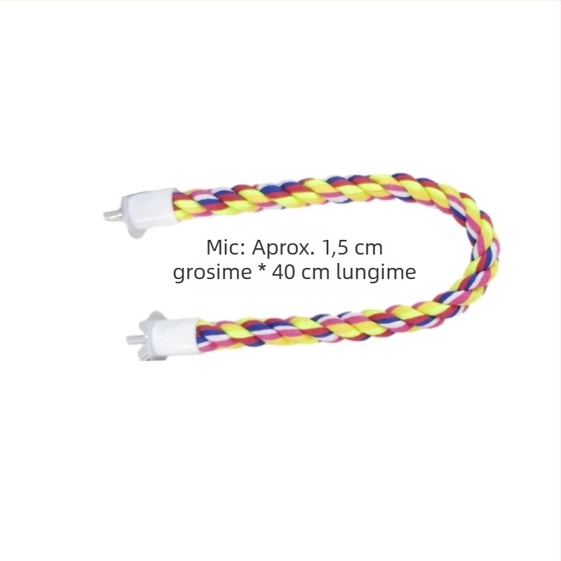 Bumbac frânghie suport stick pasăre consumabile papagal joacă piele de tigru Xuan Feng odihnă culoare frânghie flexibilă garnitură tip fix
