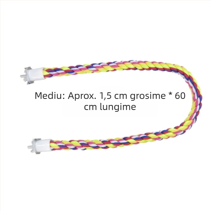 Bumbac frânghie suport stick pasăre consumabile papagal joacă piele de tigru Xuan Feng odihnă culoare frânghie flexibilă garnitură tip fix