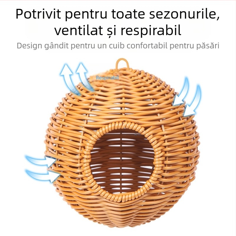 Cuib de papagal agățat, cuib de pasăre din ratan, rezistent la mușcături, vară, patru anotimpuri, canapea universală, bujor, Xuanfeng, cuib de dormit din piele de tigru