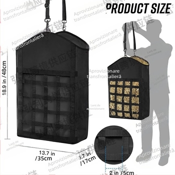 Sac mic de depozitare a fânului și buruienilor pentru cai, sac de paie rezistent la uzură din pânză Oxford, sac de fân, sac de paie pentru animale de companie