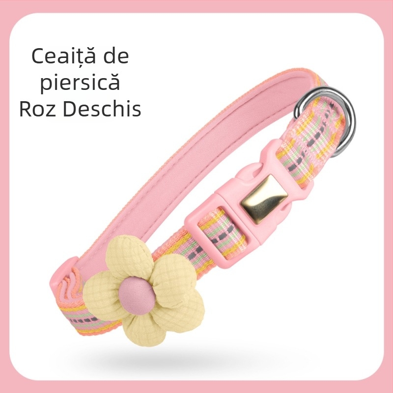 Zgardă nouă anti-rupere pentru pisici, zgardă reflectorizantă anti-pierdere pentru pisici, zgardă reglabilă pentru pisici de dimensiuni medii