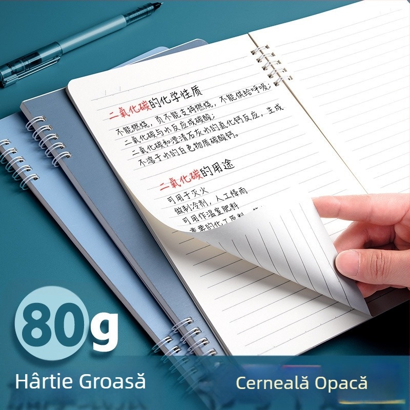 Morandi Color Coil Notebook B5, caiet spiralat cu linii orizontale, îngroșat, caiet pentru studenți, blocnotes, caiet de notițe de înaltă valoare