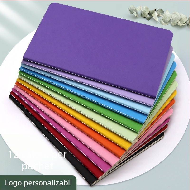 Caiet color A6, blocnotes portabil simplu, cusătură curcubeu, această linie de buzunar pentru mașină, acest set în stoc, en-gros, en-gros