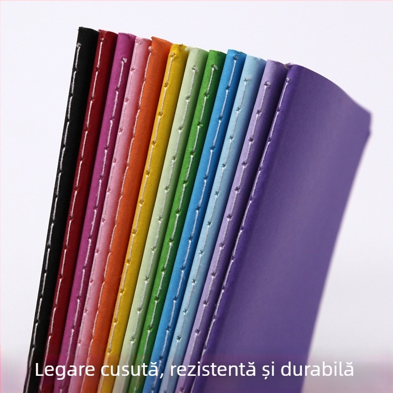 Caiet color A6, blocnotes portabil simplu, cusătură curcubeu, această linie de buzunar pentru mașină, acest set în stoc, en-gros, en-gros