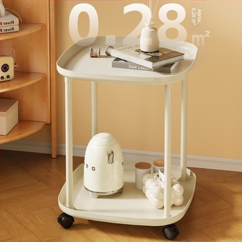 Fabrica directă, en-gros, masă laterală, suport de depozitare, crem, vânt, masă de cafea mică, canapea creativă pentru casă, masă laterală cu roți, pat mobil