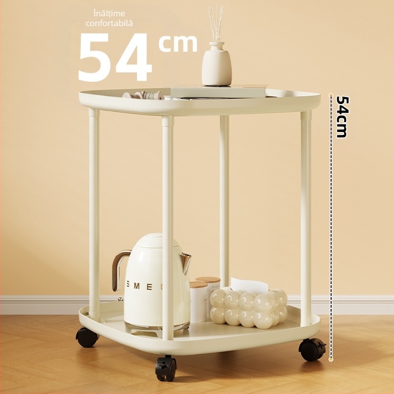 Fabrica directă, en-gros, masă laterală, suport de depozitare, crem, vânt, masă de cafea mică, canapea creativă pentru casă, masă laterală cu roți, pat mobil