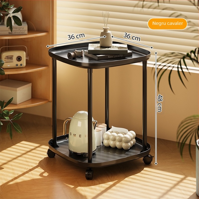 Fabrica directă, en-gros, masă laterală, suport de depozitare, crem, vânt, masă de cafea mică, canapea creativă pentru casă, masă laterală cu roți, pat mobil