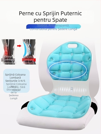 Pernă de birou corectoare pentru spătar, suport pentru talie, pentru perioade lungi de ședere fără oboseală, pernă ergonomică pentru scaun de acasă pentru femei însărcinate