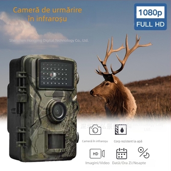 Cameră de vânătoare pentru pădure de livadă, viziune nocturnă în aer liber, de înaltă definiție, impermeabilă, pentru monitorizarea animalelor, cameră de vânătoare
