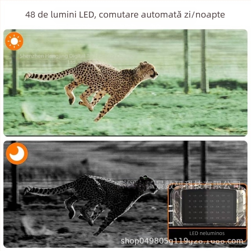Cameră de vânătoare pentru pădure de livadă, viziune nocturnă în aer liber, de înaltă definiție, impermeabilă, pentru monitorizarea animalelor, cameră de vânătoare