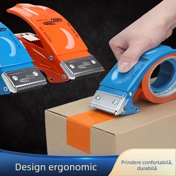Mașină de sigilat cu bandă transparentă, cu tăietor metalic de 48 mm, cutie de etanșare, ambalare, suport de bandă portabil en-gros
