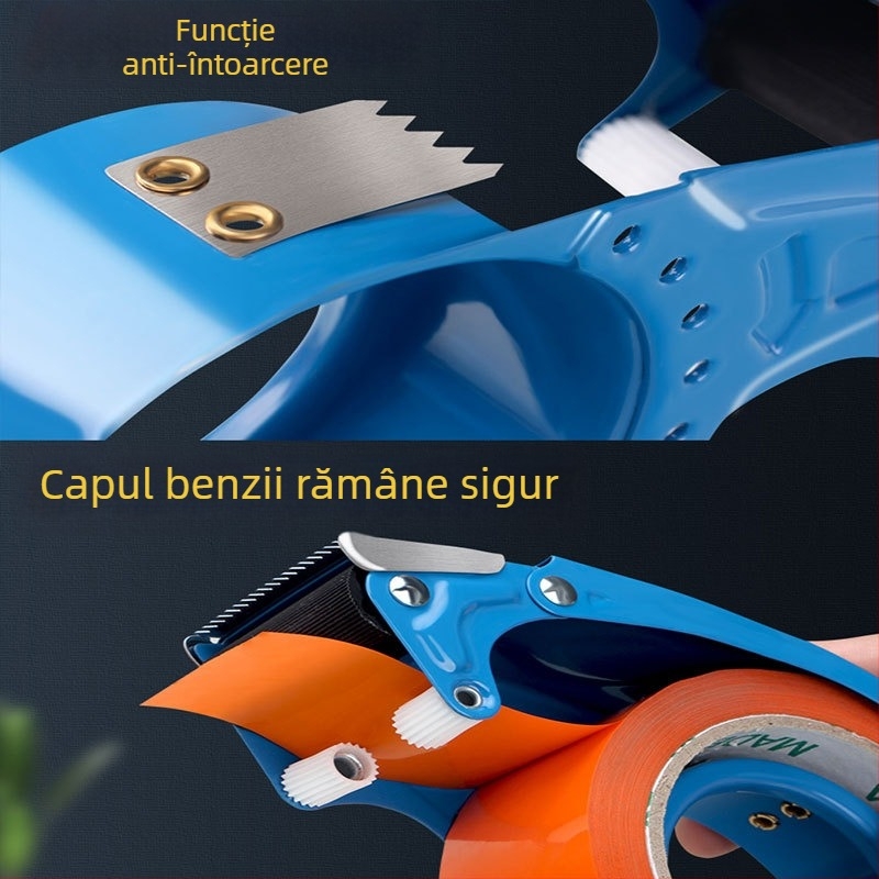 Mașină de sigilat cu bandă transparentă, cu tăietor metalic de 48 mm, cutie de etanșare, ambalare, suport de bandă portabil en-gros