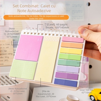 Autocolant Post-it adeziv ISN Wind Expansion Post-it pentru studenții cu examen de admitere postuniversitară, cu valoare cromatică ridicată, autocolant Post-it simplu, foi libere