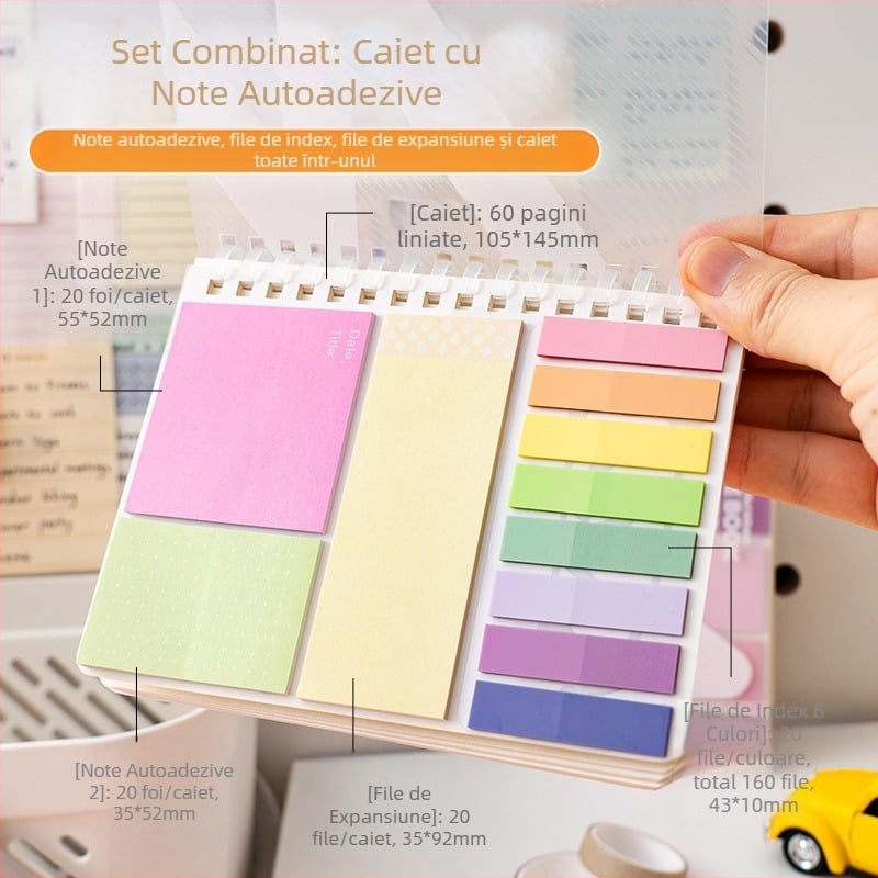 Autocolant Post-it adeziv ISN Wind Expansion Post-it pentru studenții cu examen de admitere postuniversitară, cu valoare cromatică ridicată, autocolant Post-it simplu, foi libere