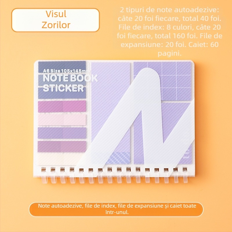 Autocolant Post-it adeziv ISN Wind Expansion Post-it pentru studenții cu examen de admitere postuniversitară, cu valoare cromatică ridicată, autocolant Post-it simplu, foi libere