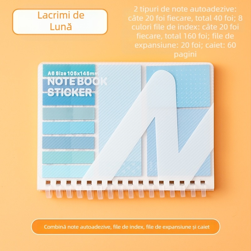 Autocolant Post-it adeziv ISN Wind Expansion Post-it pentru studenții cu examen de admitere postuniversitară, cu valoare cromatică ridicată, autocolant Post-it simplu, foi libere