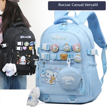 Nou stil multifuncțional de mare capacitate pentru elevi de liceu, fete cu mai multe compartimente, rucsac de protecție cu ridge, rucsac casual all-match