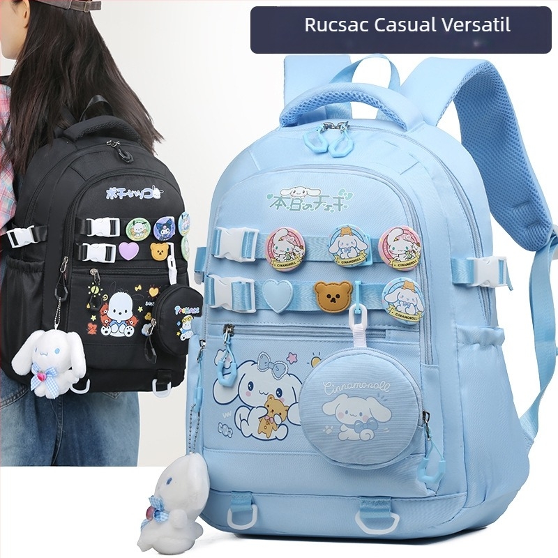 Nou stil multifuncțional de mare capacitate pentru elevi de liceu, fete cu mai multe compartimente, rucsac de protecție cu ridge, rucsac casual all-match