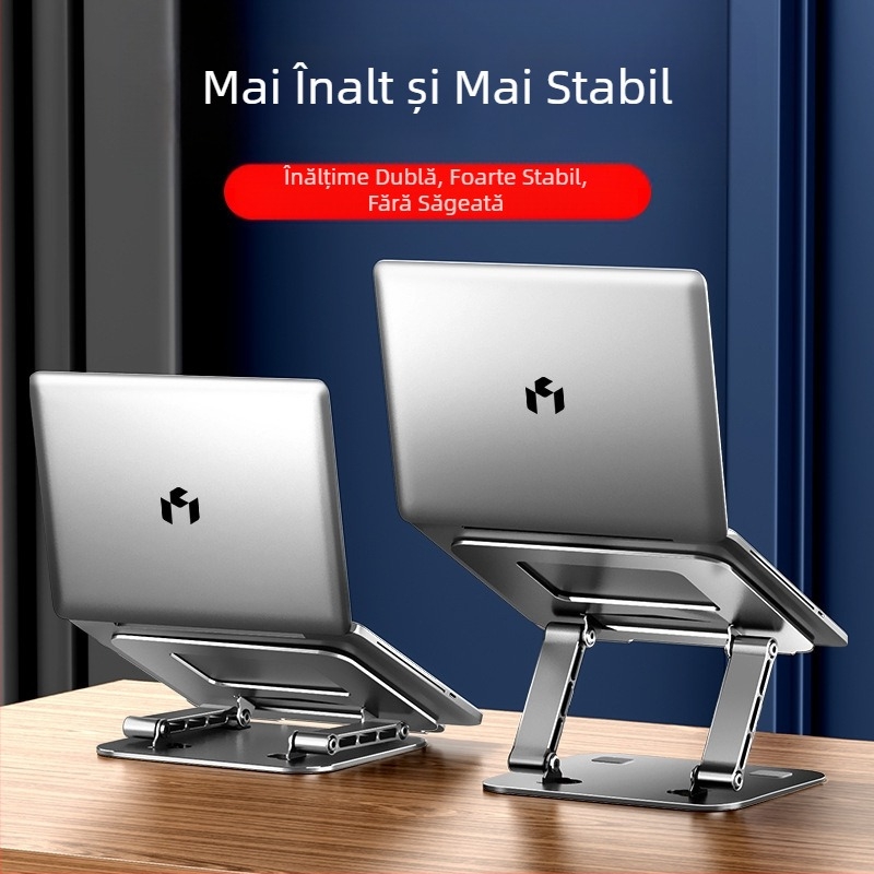 Suport pentru laptop din oțel carbon, suport cu braț dublu, pliabil, pentru notebook-uri de gaming