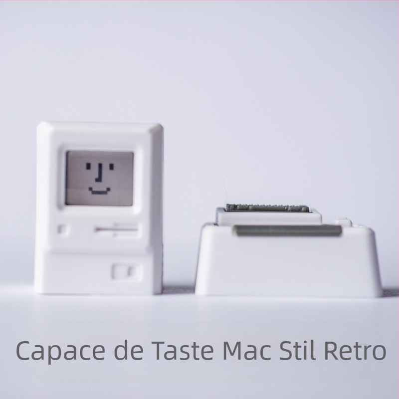 Tastatură MAC, tastă mecanică FC, roșie și albă, tip mașină, anii '80, pentru Mac, Macita, retro, personalizată, transparentă