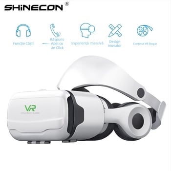 Ochelari VR cu bandă pentru cap, lentilă cu lumină albastră, realitate virtuală, cutie 3D, cască de joc pentru telefon mobil, G02EF, oglindă magică mii