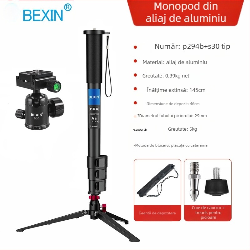 Cameră SLR monopied fotografie ușoară portabilă în aer liber Selfie nuntă filmare video stabilizator PTZ suport