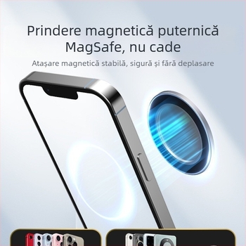 Oglindă autofotografică spate pentru telefon mobil cu absorbție magnetică MagSafe din aliaj de aluminiu, oglindă convexă HD pentru machiaj Vlog live