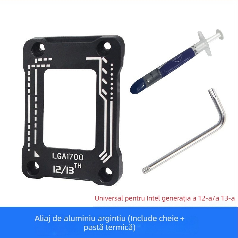 Suport CPU pentru placa de bază, capac curbat anti-presiune, bază, procesor 1700, tip de corecție, răcire, a 12-a generație, a 13-a generație