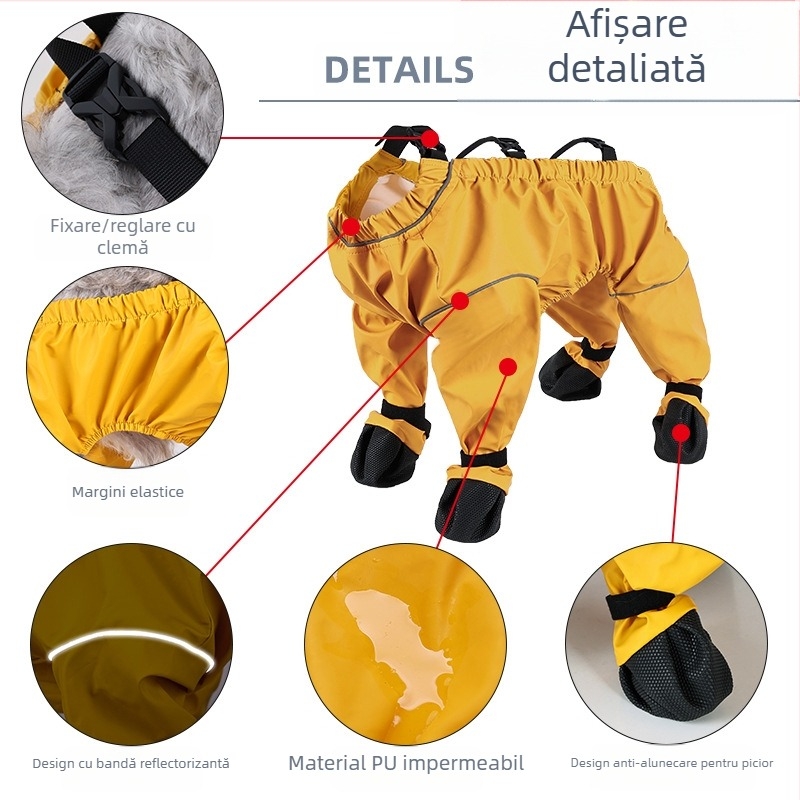 Pantofi impermeabili pentru câini, stil nou, antiderapanți, rezistenți la uzură, anti-murdărie, pentru exterior, pentru animale de companie, huse pentru încălțăminte pentru câini, en-gros, huse pentru picioare cu patru picioare pentru câini