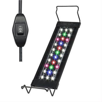 Lumină LED plată ultra-subțire pentru plante acvatice, iluminat pentru acvariu, lumină pentru rezervor de pește, reglabilă, lumină suplimentară impermeabilă pentru uciderea algelor