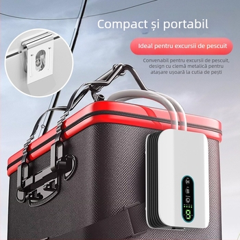 BAKALE nouă pompă de oxigen USB pentru acasă, aerator auto pentru pești, baterie litiu pentru pescuit în aer liber