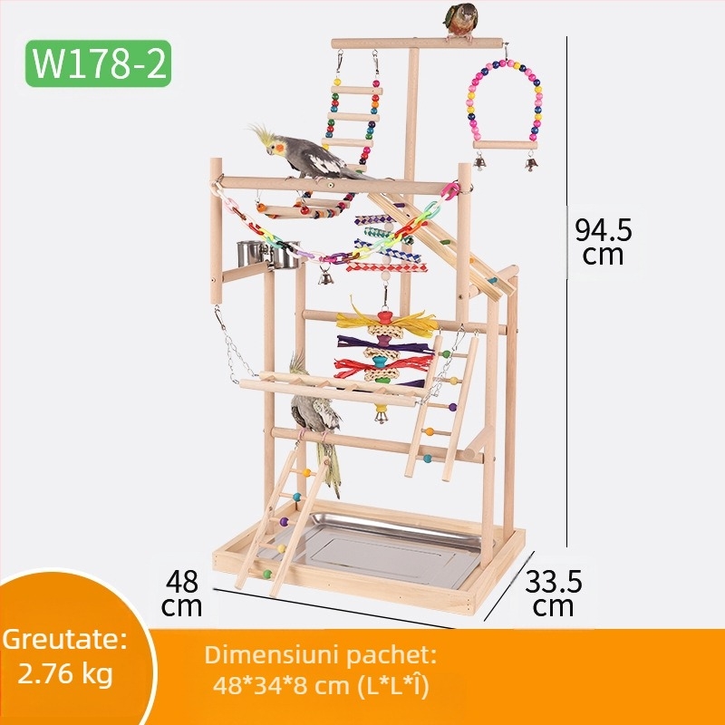 Papagal mare suport de joacă papagal jucărie stand de dresaj suport loc de joacă suport cățărător scară leagăn pasăre jucărie