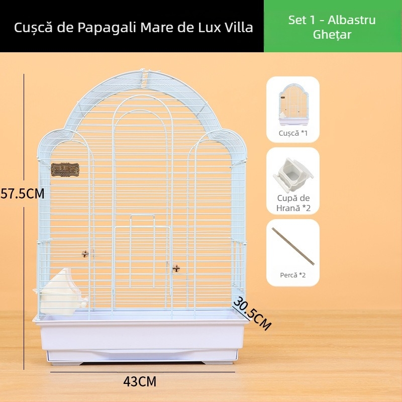 Xuanfeng colivie pentru papagali din piele de tigru, colivie pentru păsări Zihao Hua, model mare, Villa, opt GE, colivie mare pentru reproducere a fratelui bujor