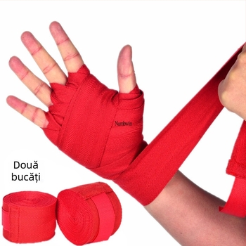 Bandaj de box micro-elastic din bumbac, en-gros, de 3 m, culoare solidă, pentru luptă, Muay Thai, Sanda, transfrontalier
