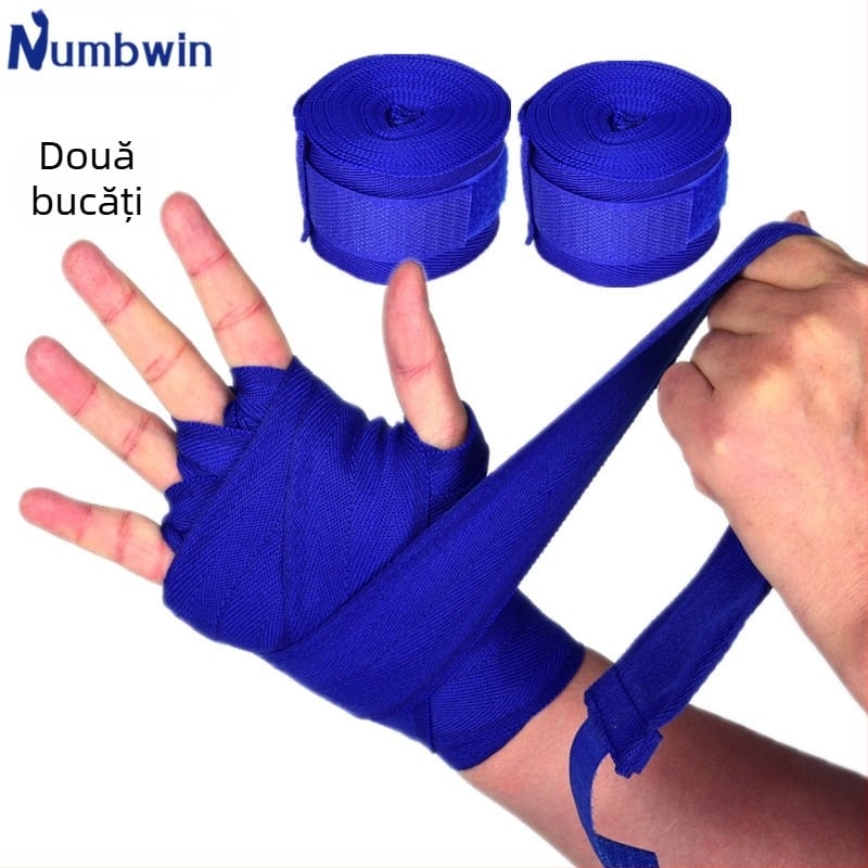 Bandaj de box micro-elastic din bumbac, en-gros, de 3 m, culoare solidă, pentru luptă, Muay Thai, Sanda, transfrontalier