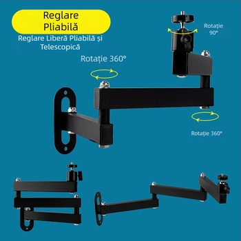 Suport de proiector montat pe perete, pliabil, suport de perete pentru noptieră, pentru uz casnic, Jmgo Dangbei Coollebo Universal Ptz