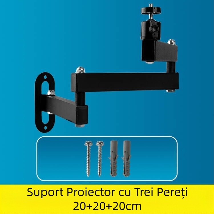 Suport de proiector montat pe perete, pliabil, suport de perete pentru noptieră, pentru uz casnic, Jmgo Dangbei Coollebo Universal Ptz