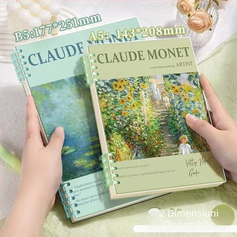 Pictură în ulei pictură faimoasă carte cu foi libere b5 caiet detașabil valoare de culoare ridicată care nu arată bobina cerc carte studențesc notepad