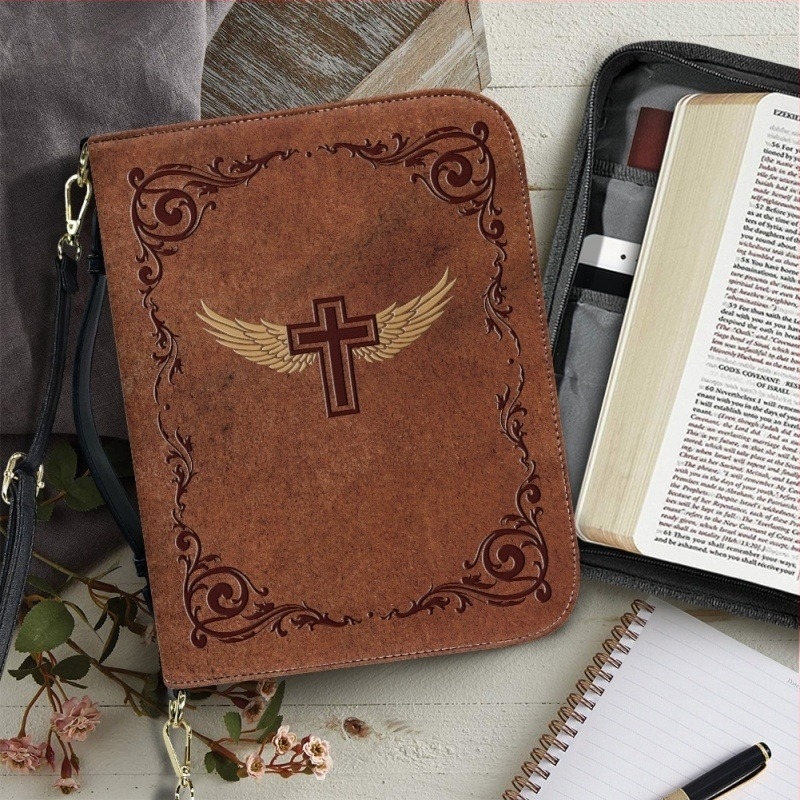 Curea temu transfrontalieră cu geantă de rugăciune, carte, stilou, marcaje, geantă Biblie