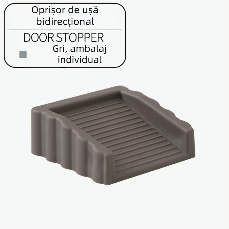Dop de ușă multifuncțional rezistent la vânt, opritor de ușă bidirecțional, dop de ușă mobil, antifurt, anti-ciupire, dispozitiv fix pentru ușă, fără perforare