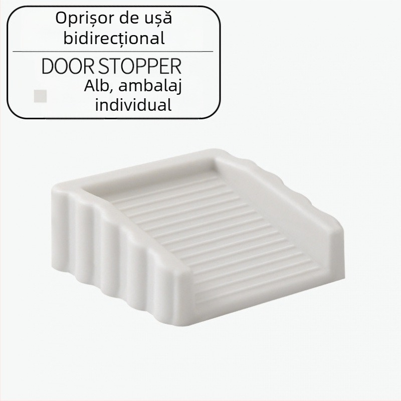 Dop de ușă multifuncțional rezistent la vânt, opritor de ușă bidirecțional, dop de ușă mobil, antifurt, anti-ciupire, dispozitiv fix pentru ușă, fără perforare