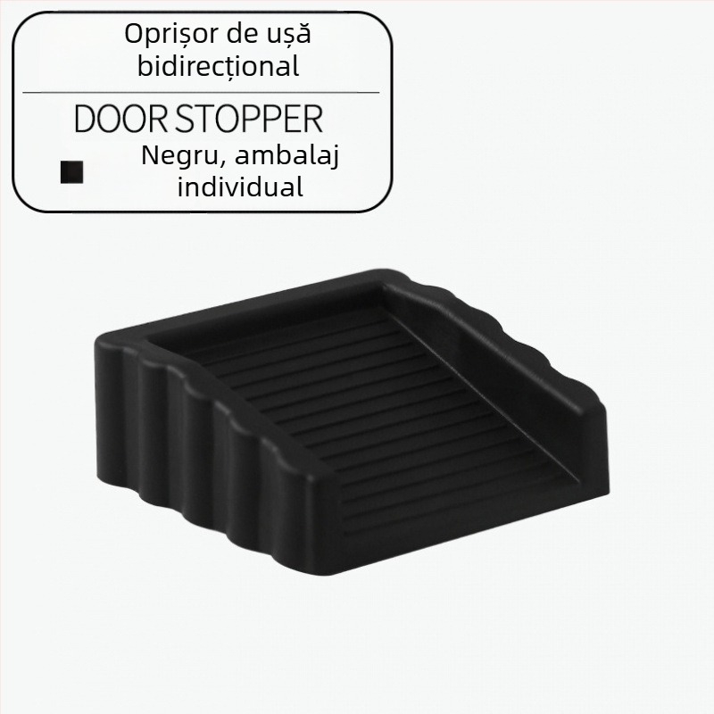 Dop de ușă multifuncțional rezistent la vânt, opritor de ușă bidirecțional, dop de ușă mobil, antifurt, anti-ciupire, dispozitiv fix pentru ușă, fără perforare