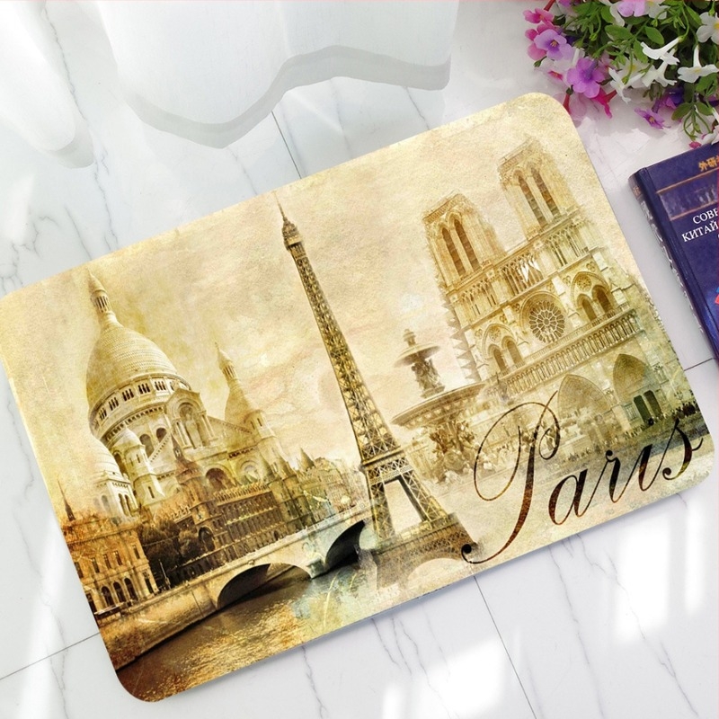 Airbag retro imprimat din piele de vacă hartă de navigare studiu covoraș antiderapant covoraș de podea frecați sol covorașul nu se mișcă 360g