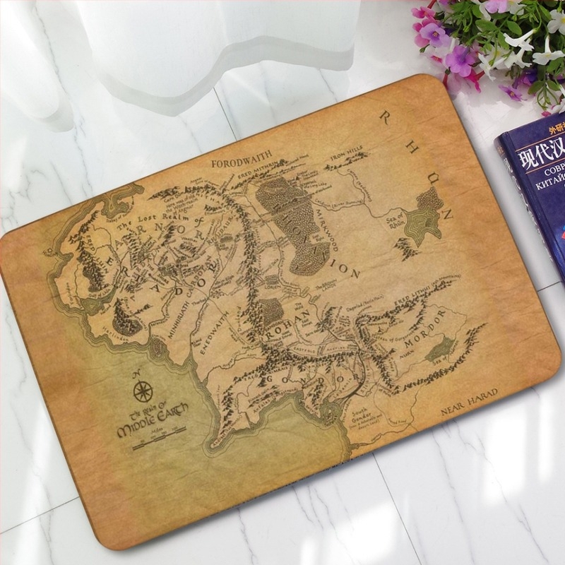 Airbag retro imprimat din piele de vacă hartă de navigare studiu covoraș antiderapant covoraș de podea frecați sol covorașul nu se mișcă 360g