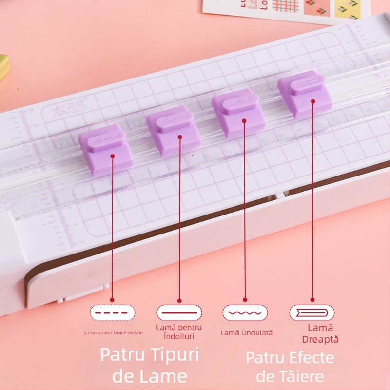 Mașină de tăiat hârtie patru în unu, Instrument de tăiat hârtie, Expert în tăierea hârtiei, Mașină de tăiat hârtie, Tăietor de hârtie, Instrument de tăiat, Cadou creativ