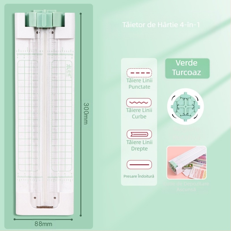Mașină de tăiat hârtie patru în unu, Instrument de tăiat hârtie, Expert în tăierea hârtiei, Mașină de tăiat hârtie, Tăietor de hârtie, Instrument de tăiat, Cadou creativ