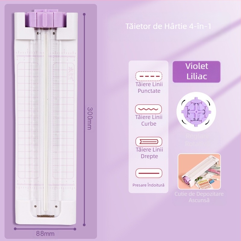 Mașină de tăiat hârtie patru în unu, Instrument de tăiat hârtie, Expert în tăierea hârtiei, Mașină de tăiat hârtie, Tăietor de hârtie, Instrument de tăiat, Cadou creativ