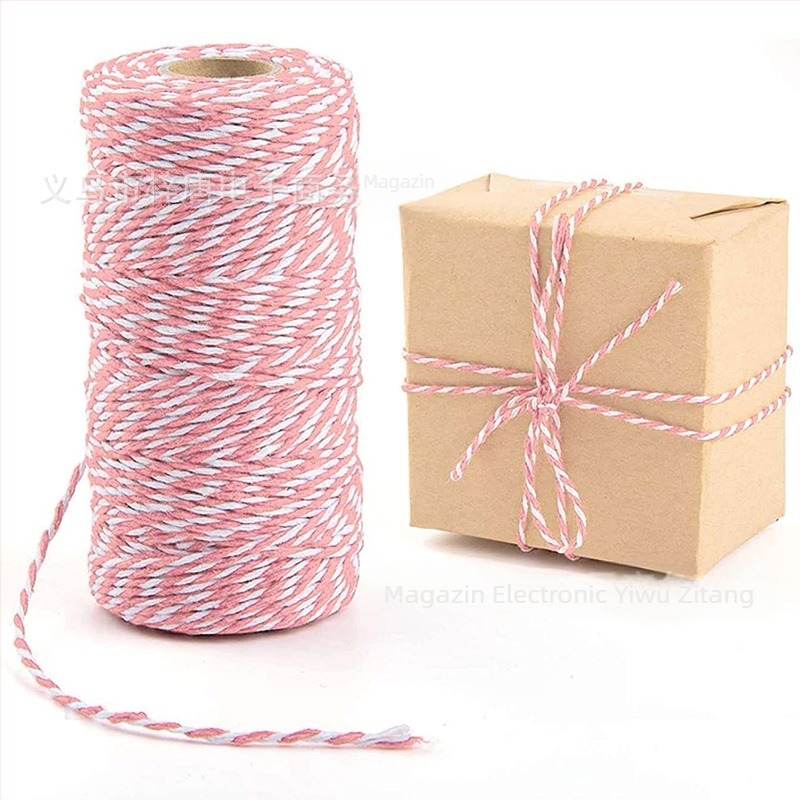 Frânghie de cânepă din iută lucrată manual, 100 m, pentru ambalat, decorativă, DIY, împletită, manuală, pentru etichete