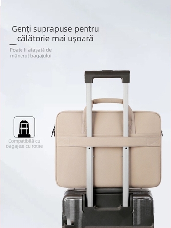 Geantă portabilă pentru laptop de 16 inch, tip crossbody, potrivită pentru Apple, Huawei, Xiaomi, Lenovo, cu 14 airbag-uri, capacitate mare, personalizată