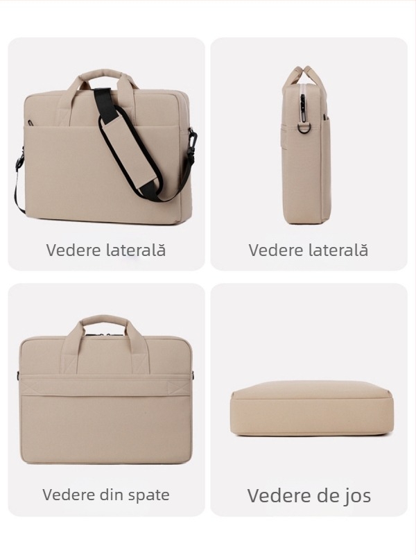 Geantă portabilă pentru laptop de 16 inch, tip crossbody, potrivită pentru Apple, Huawei, Xiaomi, Lenovo, cu 14 airbag-uri, capacitate mare, personalizată